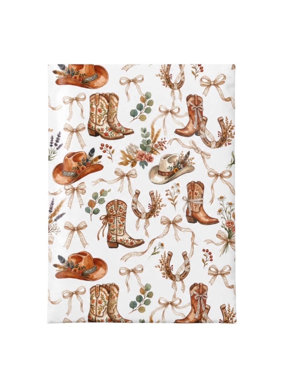 15 - 14x17 Western Cowboy Boots & Hats Texas Style Floral Mailers